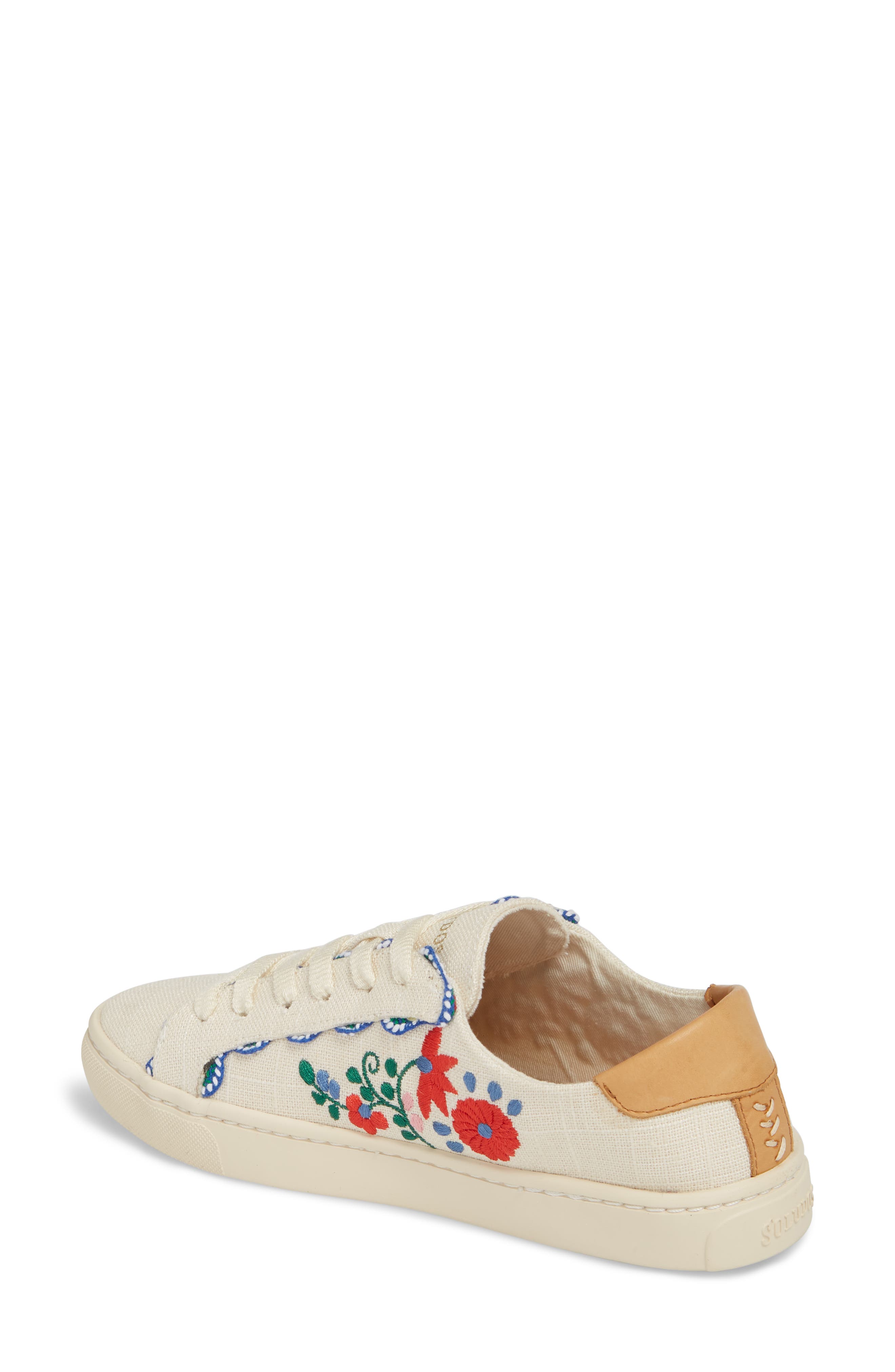Soludos Ibiza Embroidered Sneaker, Alternate, color, 