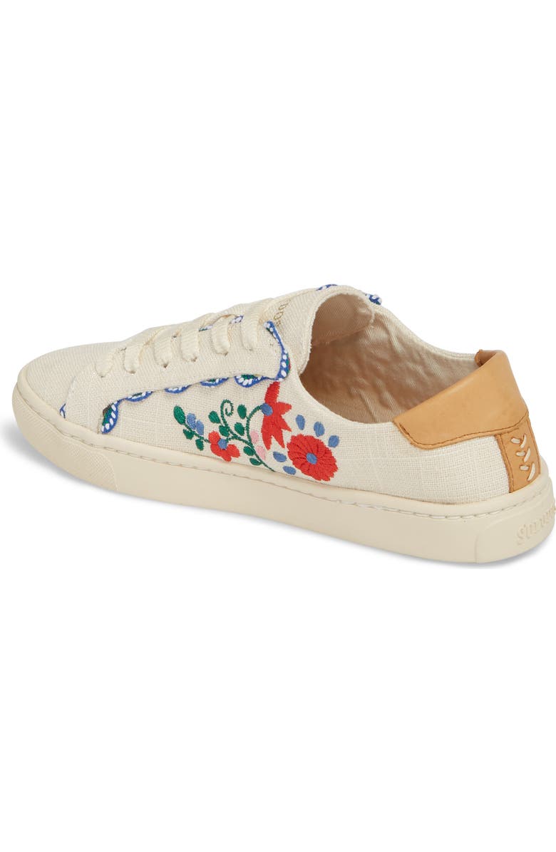 Soludos Ibiza Embroidered Sneaker, Alternate, color,