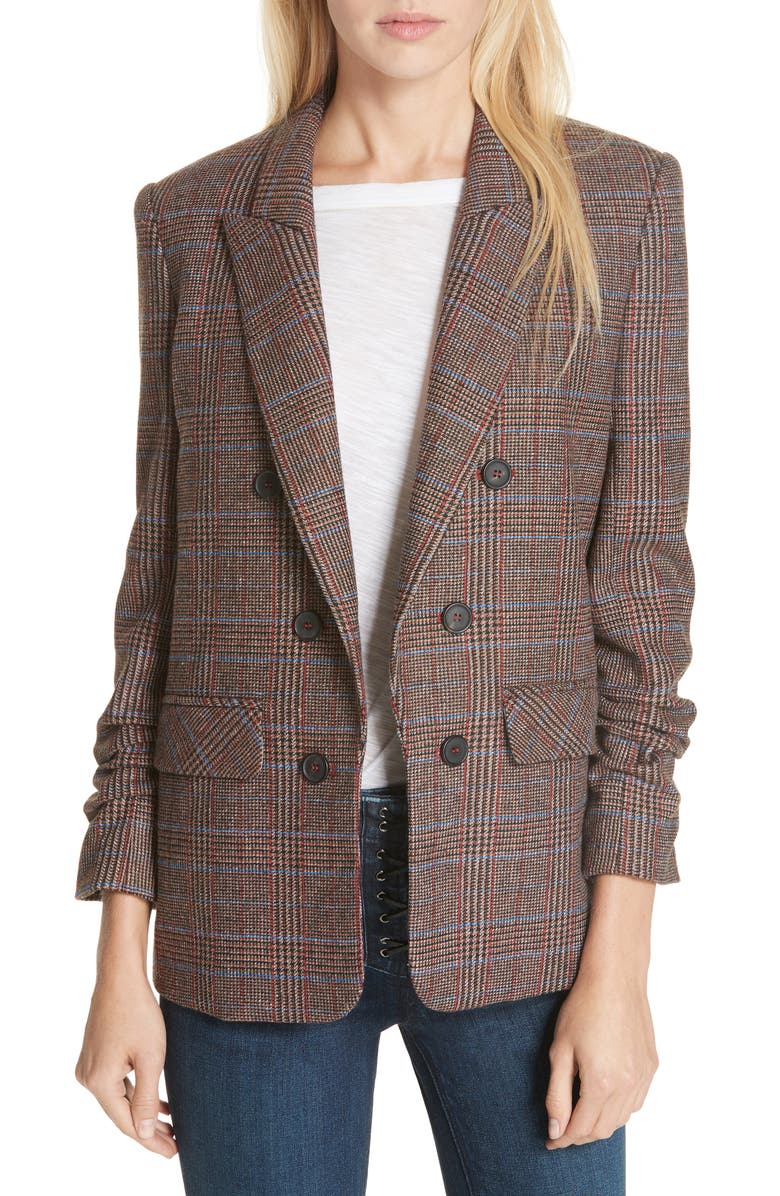 Veronica Beard Beacon Check Dickey Jacket, Main, color, 