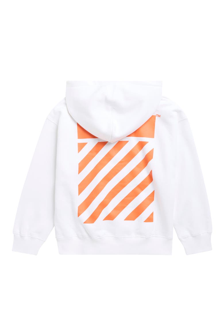 Kids' Core Diagonal Hoodie, Alternate, color, WHITE