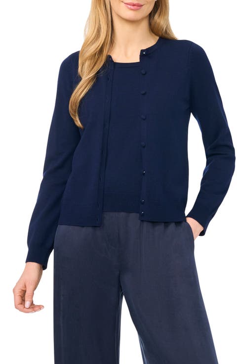 Attached Tank Cardigan Sweater