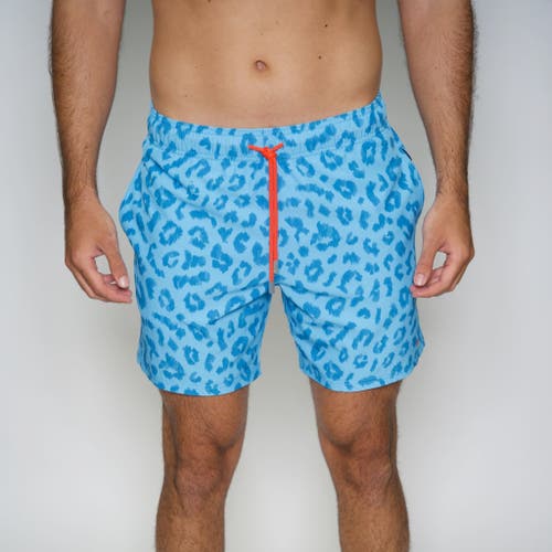Le Club Resortwear 4.25" Le Club 4 Way Stretch Mens Swim Trunk In Ember