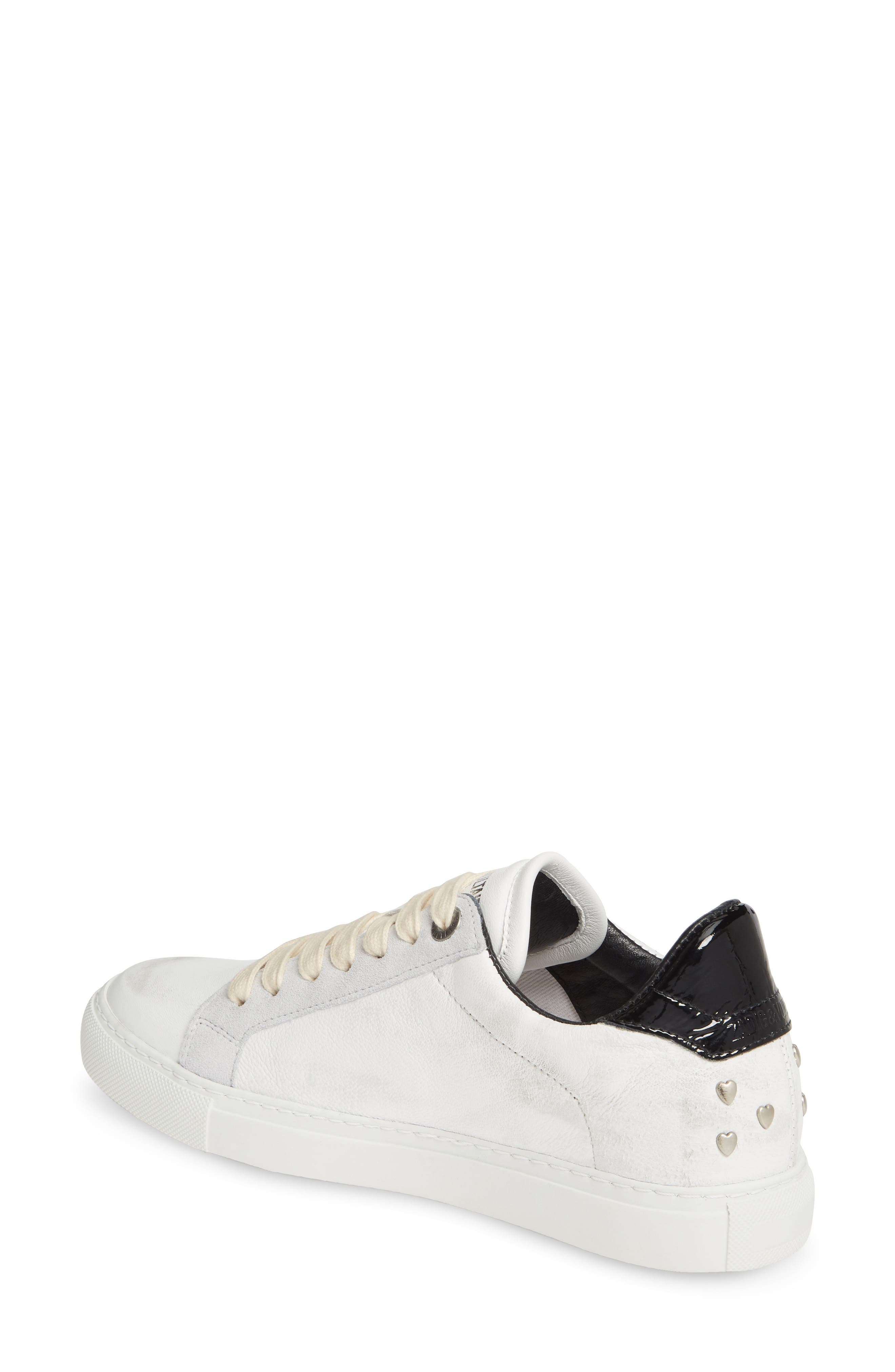 Zadig & Voltaire ZV1747 Heart Stud Sneaker, Alternate, color, 