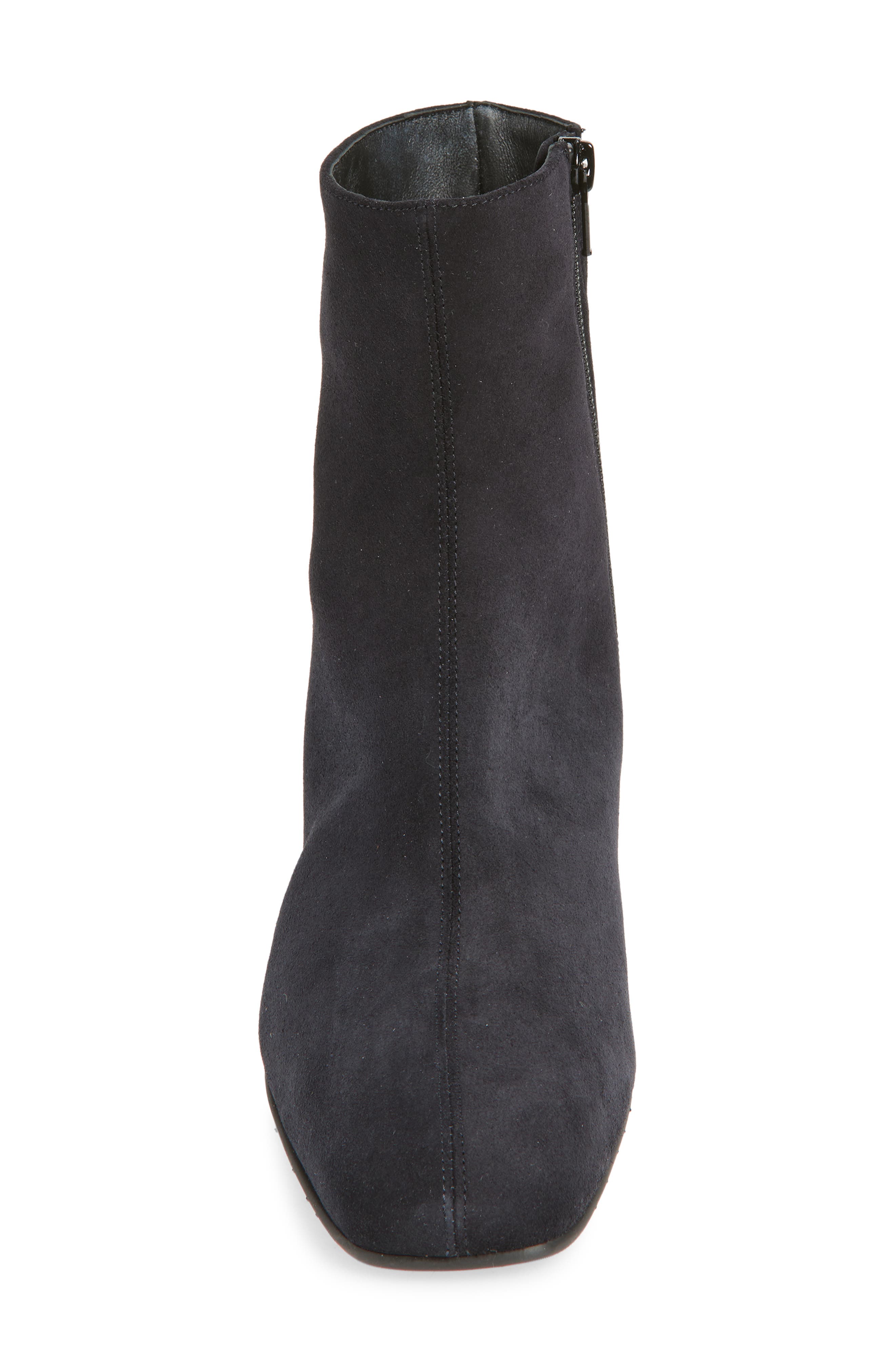 Aquatalia Loretta Weatherproof Suede Bootie, Alternate, color, Navy Suede