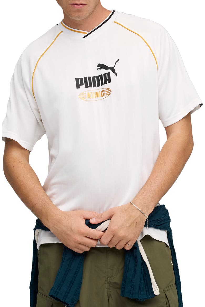 King Relaxed Performance Football Jersey, Main, color, PUMA WHITE