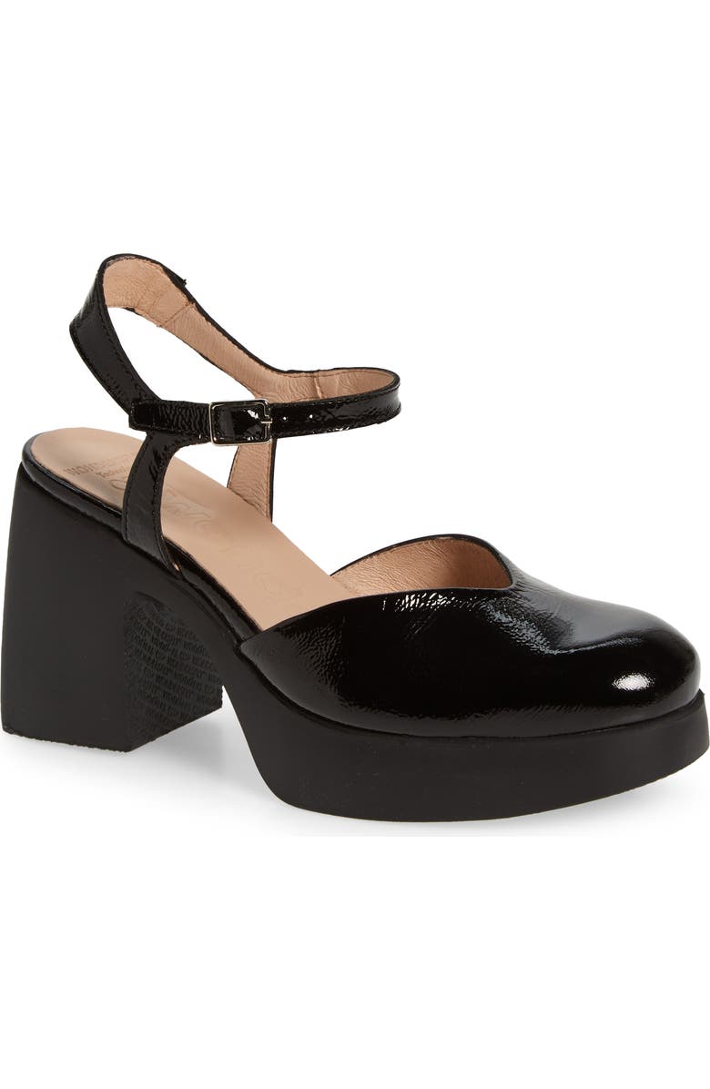 Wonders Juana Platform Pump, Main, color, Lack Black