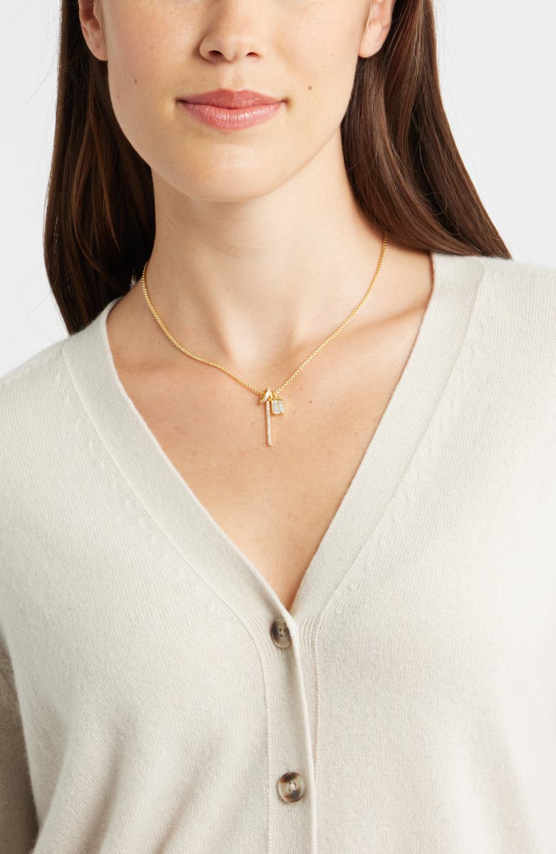 Nordstrom Pavé Charm Cluster Necklace, Alternate, color,