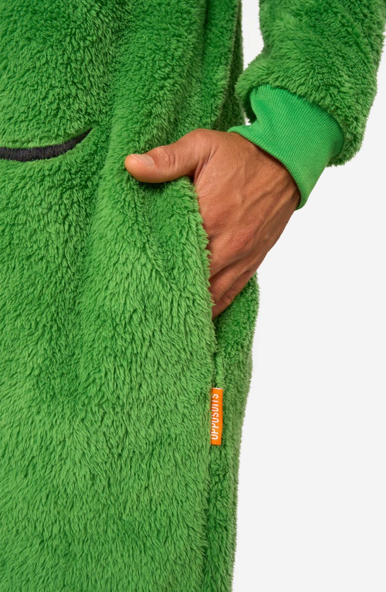 OppoSuits Merry Jinglejoy Hooded Fleece Jumpsuit, Alternate, color, Green