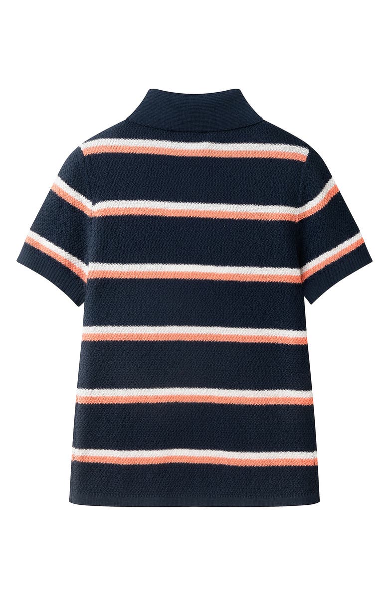 Andy & Evan Kids' Sweater Polo, Alternate, color, Navy Stripe
