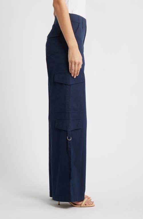 Wit & Wisdom 'ab'solution High Waist Cotton Blend Cargo Pants In Blue