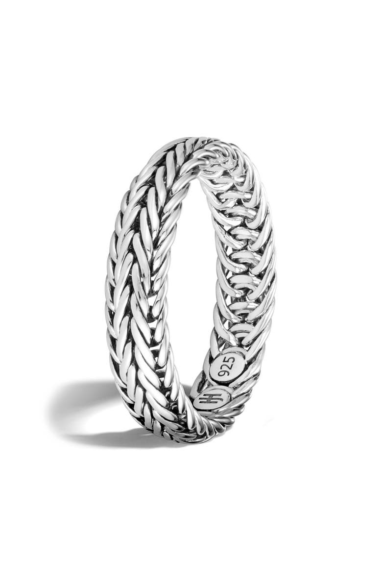 John Hardy Kami Chain Ring,, 4.5mm, Alternate, color, Silver