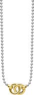 LAGOS Two-Tone Interlocking Circle Pendant Ball Chain Necklace