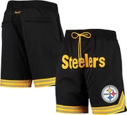 Mitchell & Ness Men's Mitchell & Ness Black Pittsburgh Steelers Just Don Gold Rush Shorts