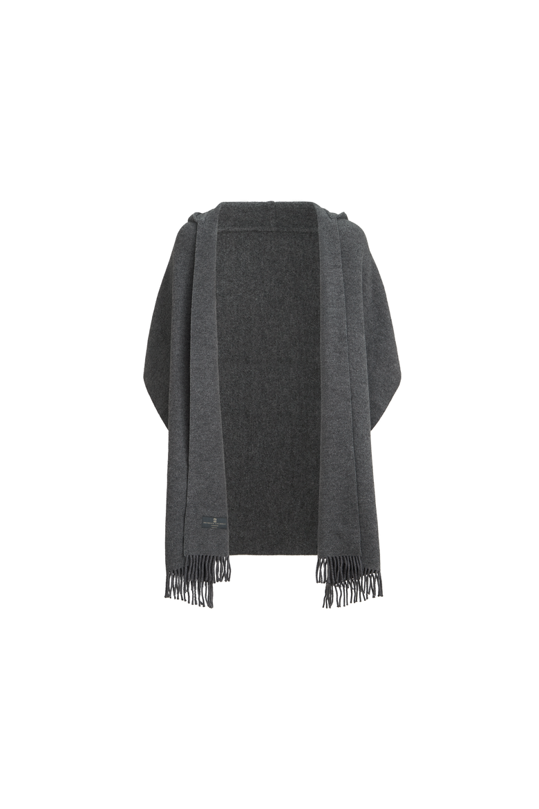 Knit scarf with hood, Main, color, Anthracite