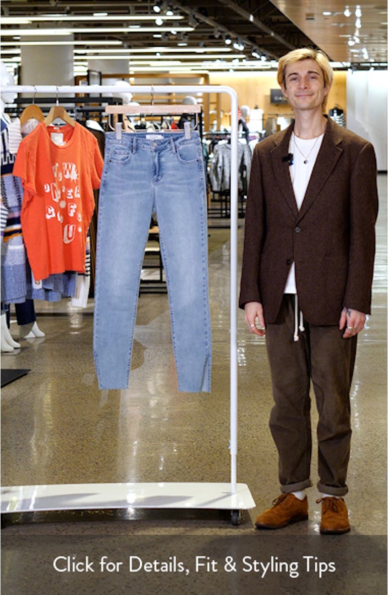 Split Raw Hem Skinny Jeans, sales video thumbnail