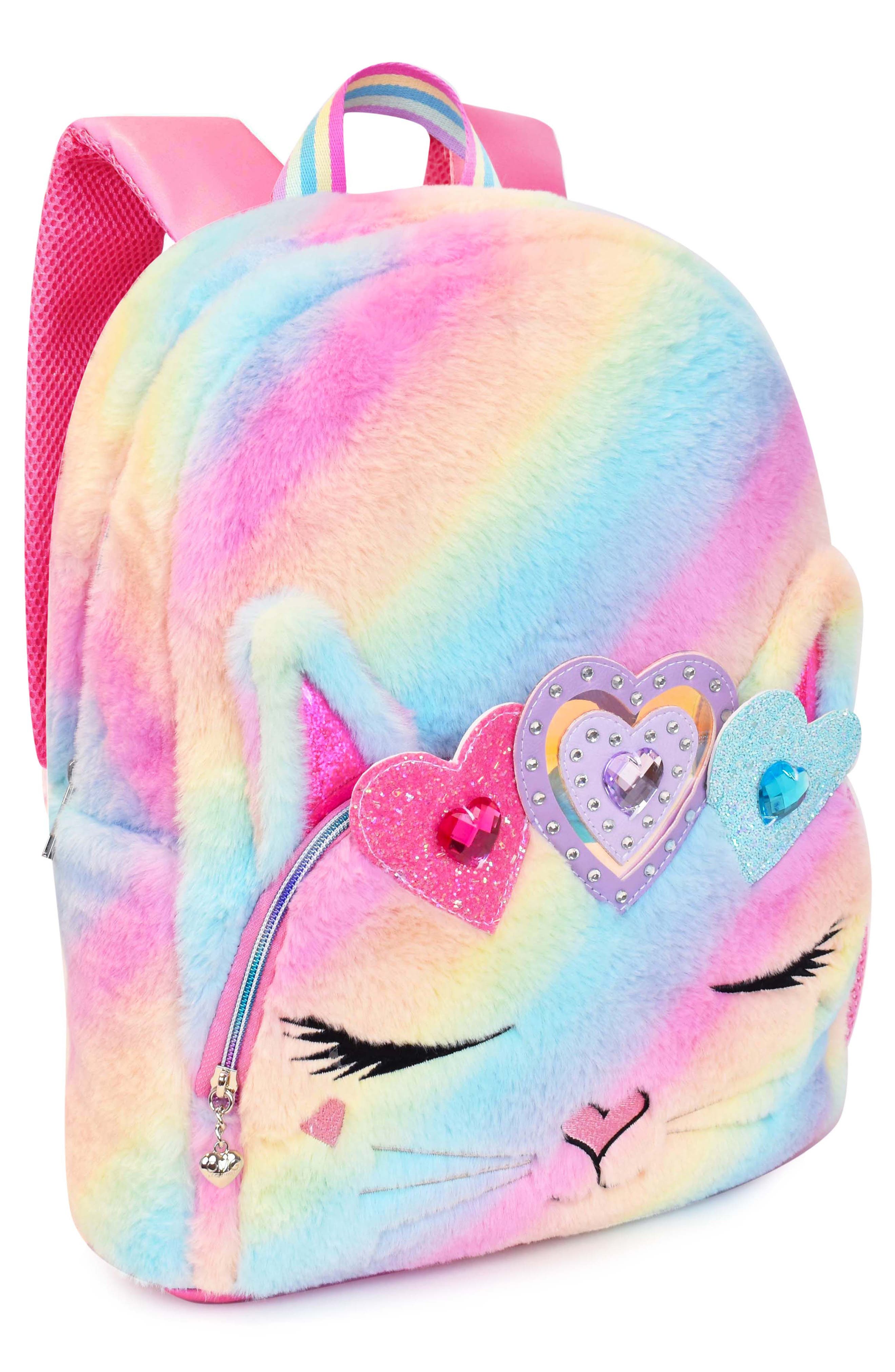 OMG Accessories Kids' Large Miss Bella Faux Fur Backpack, Alternate, color, 