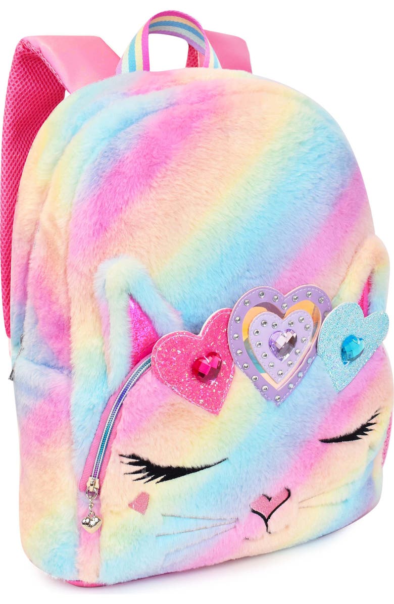 OMG Accessories Kids' Large Miss Bella Faux Fur Backpack, Alternate, color,