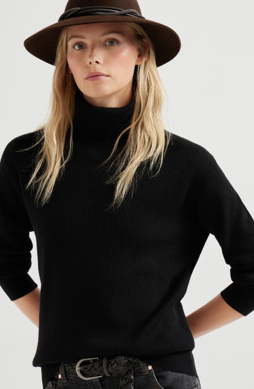 Brunello Cucinelli Cashmere Turtleneck Sweater In Black