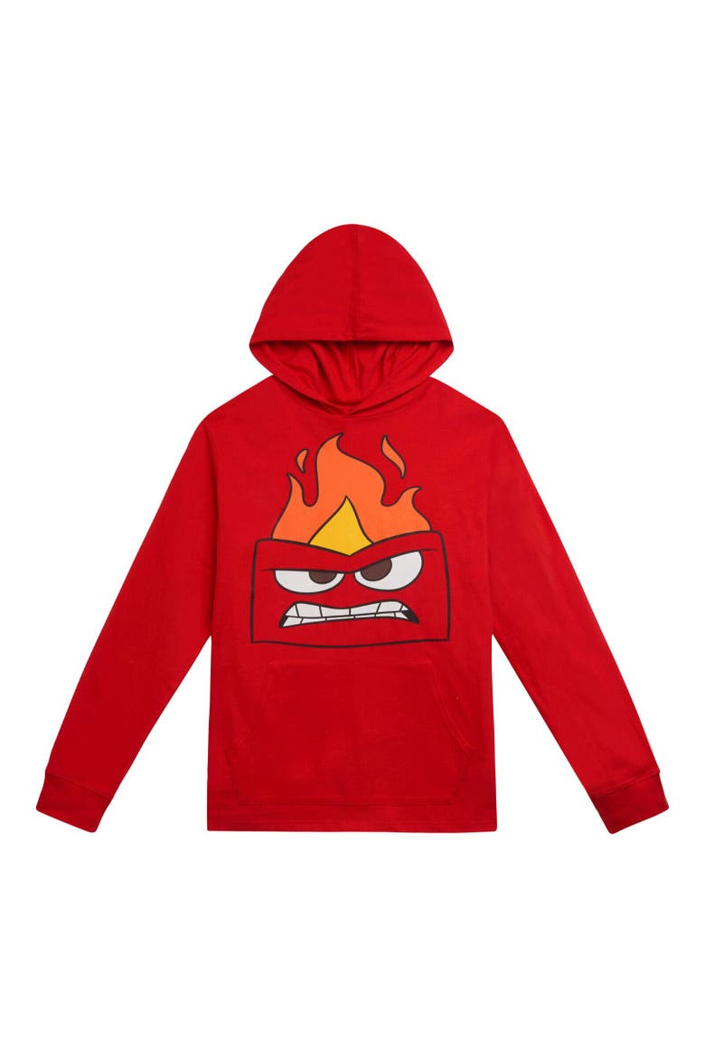 Inside Out Long Sleeve Hooded T-Shirt, Main, color, Anger Red