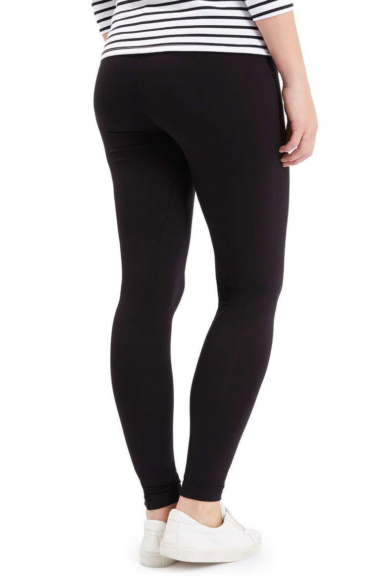 Ankle Maternity Leggings, Alternate, color, BLACK