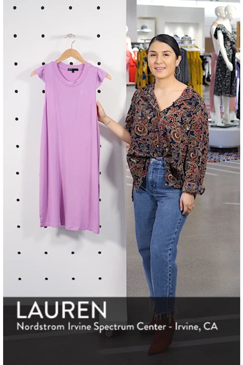 Gibson x Hi Sugarplum! Laguna Soft Jersey Ruffle Back T-Shirt Dress (Nordstrom Exclusive) video