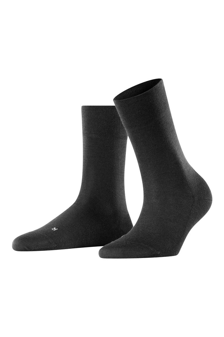Sensitive New York Crew Socks, Alternate, color, BLACK