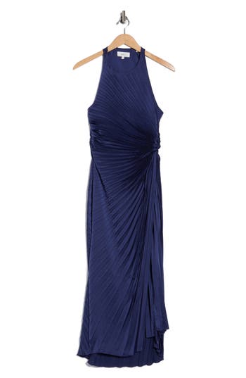 A.l.c . Reagan Asymmetric Pleat Dress In Blue