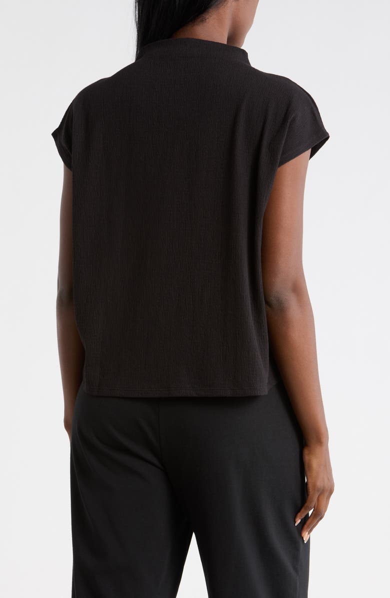 Eileen Fisher Funnel Neck Top, Alternate, color, Black