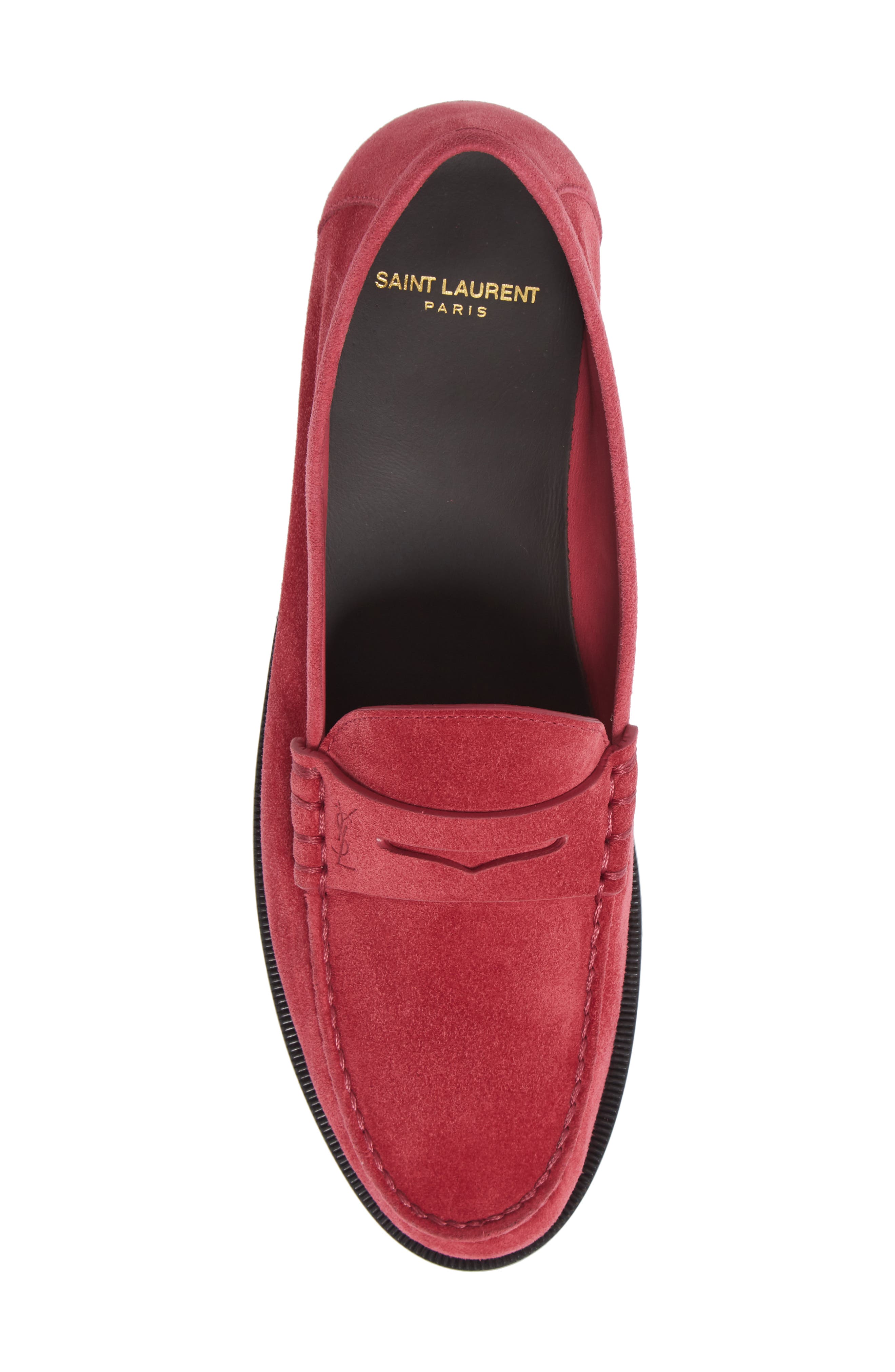 Saint Laurent YSL Monogram Penny Loafer, Alternate, color, 