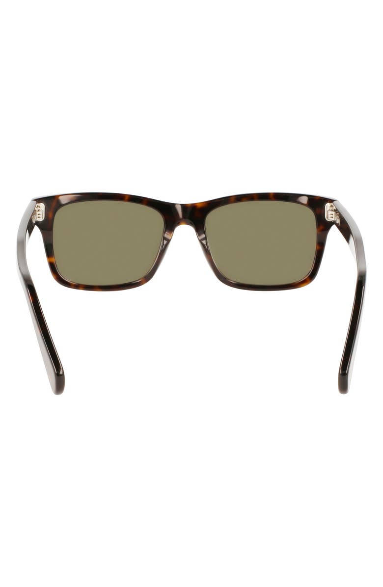 FERRAGAMO Gancini 54mm Rectangular Sunglasses, Alternate, color, Tortoise