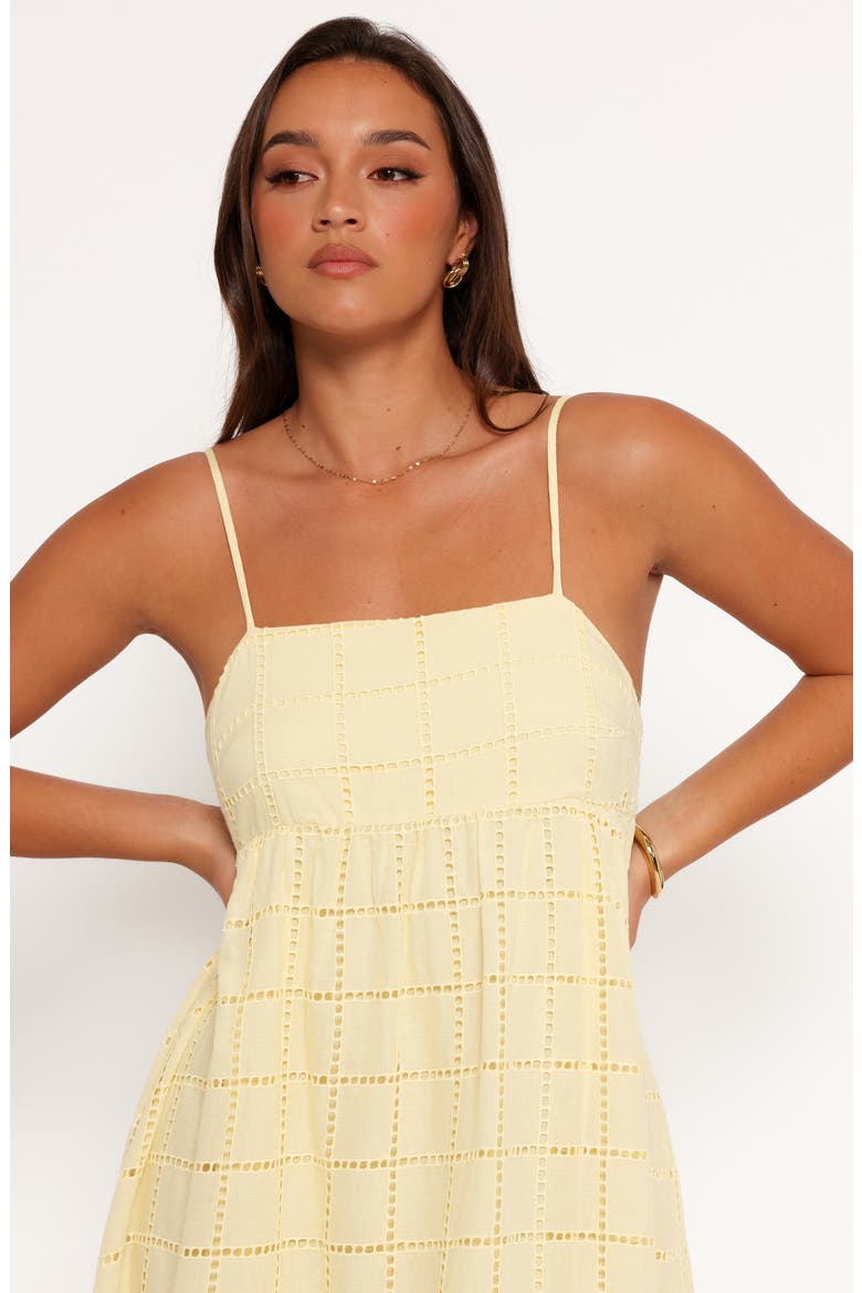Aliyah Cotton Eyelet Maxi Dress, Alternate, color, BUTTER YELLOW