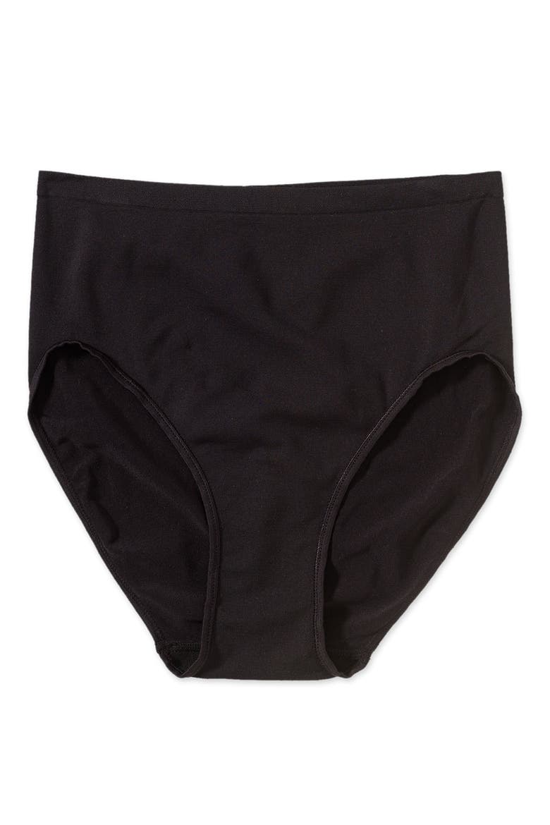 Seamless Full Briefs, Alternate, color, BLACK