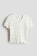 H&M Crochet-look pointelle-knit top