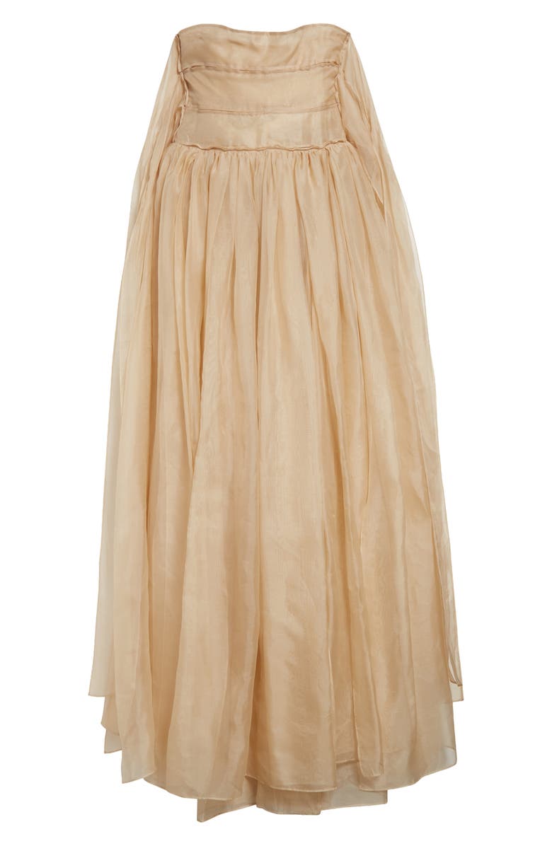 EENK Strapless Silk Organza Gown, Alternate, color, 