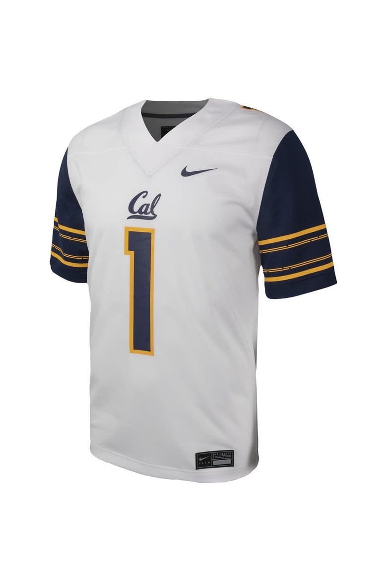 Men's Nike #1 White Cal Bears Untouchable Football Replica Jersey, Alternate, color, White