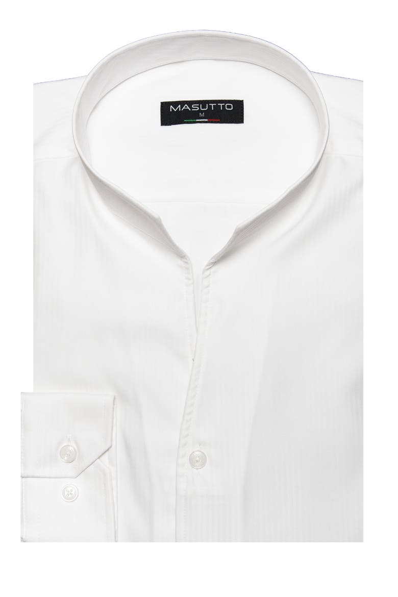Carter tulip stand up collar long sleeve shirt, Main, color, White