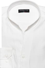 MASUTTO Carter tulip stand up collar long sleeve shirt