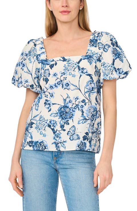Puff Sleeve Cotton Top