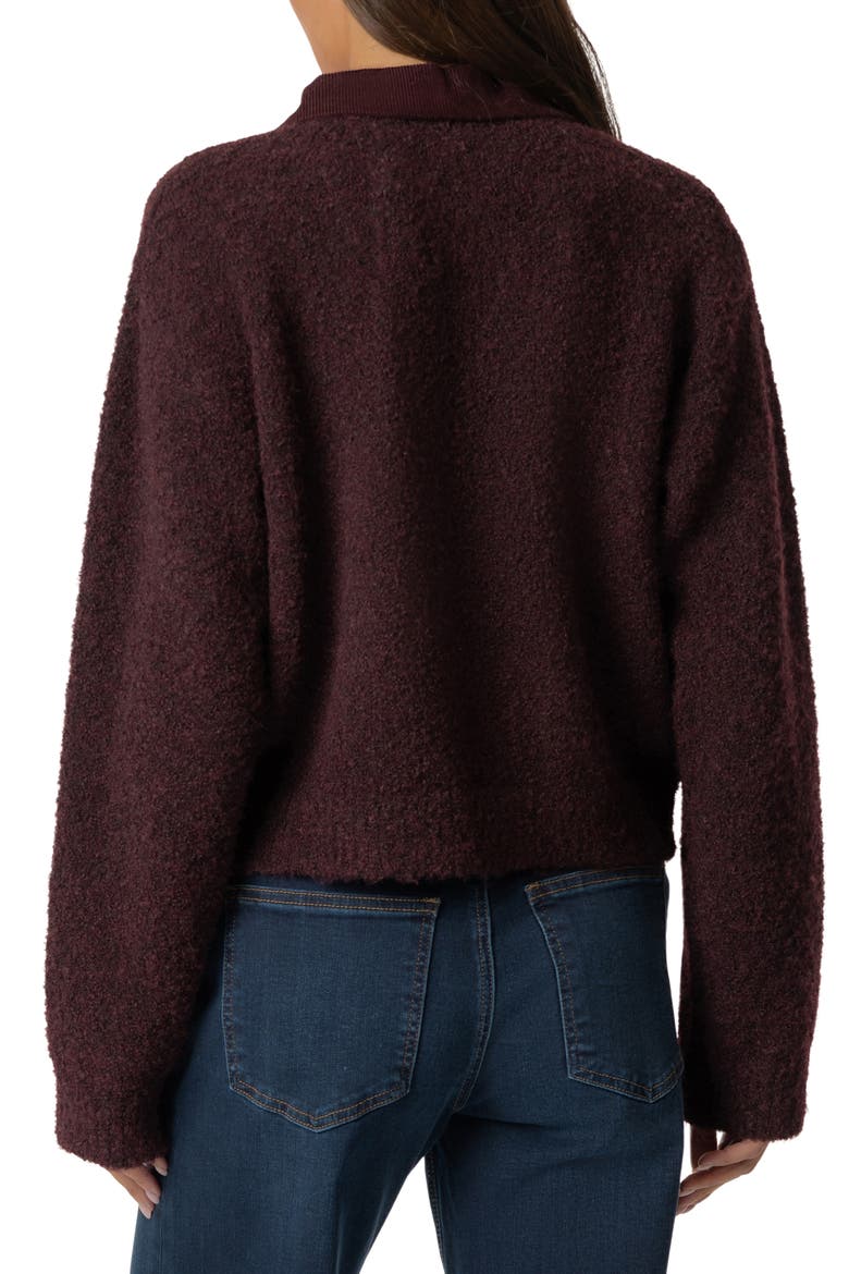 Sasha Fleece Jacket, Alternate, color, CLARET