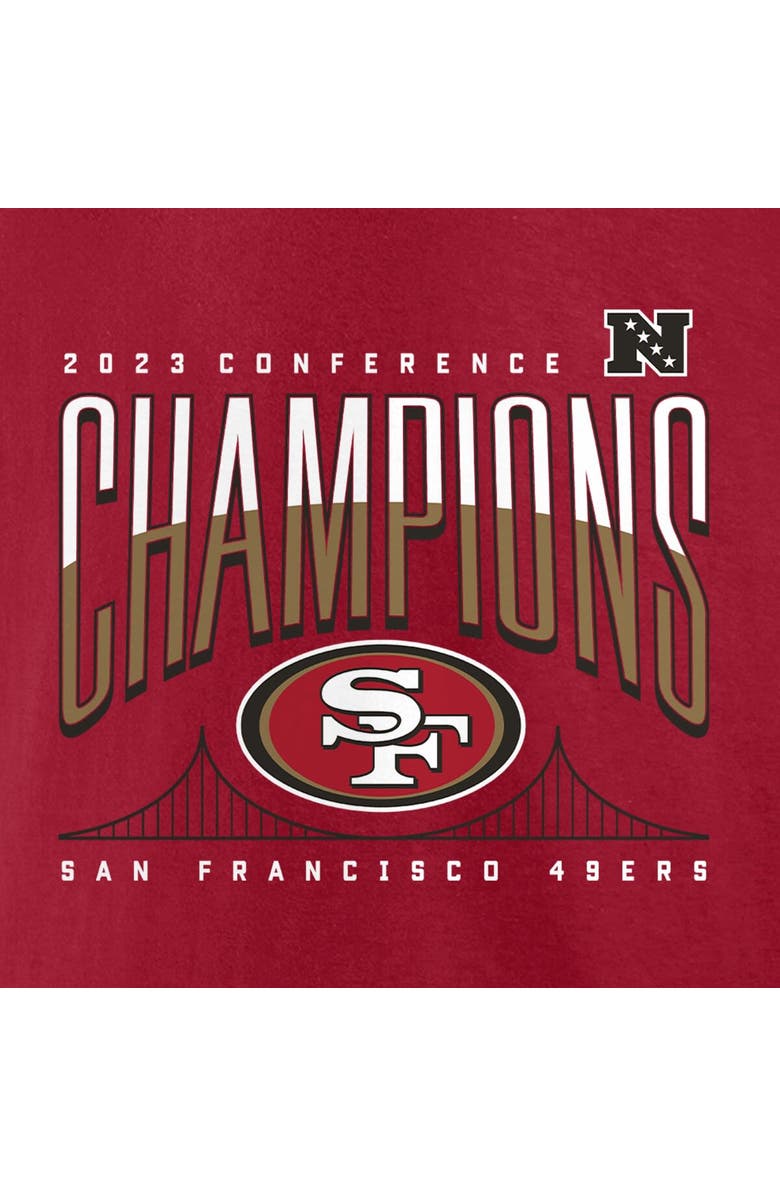 FANATICS Men's Fanatics Branded Scarlet San Francisco 49ers 2023 NFC Champions Hometown Not Done T-Shirt, Alternate, color, 