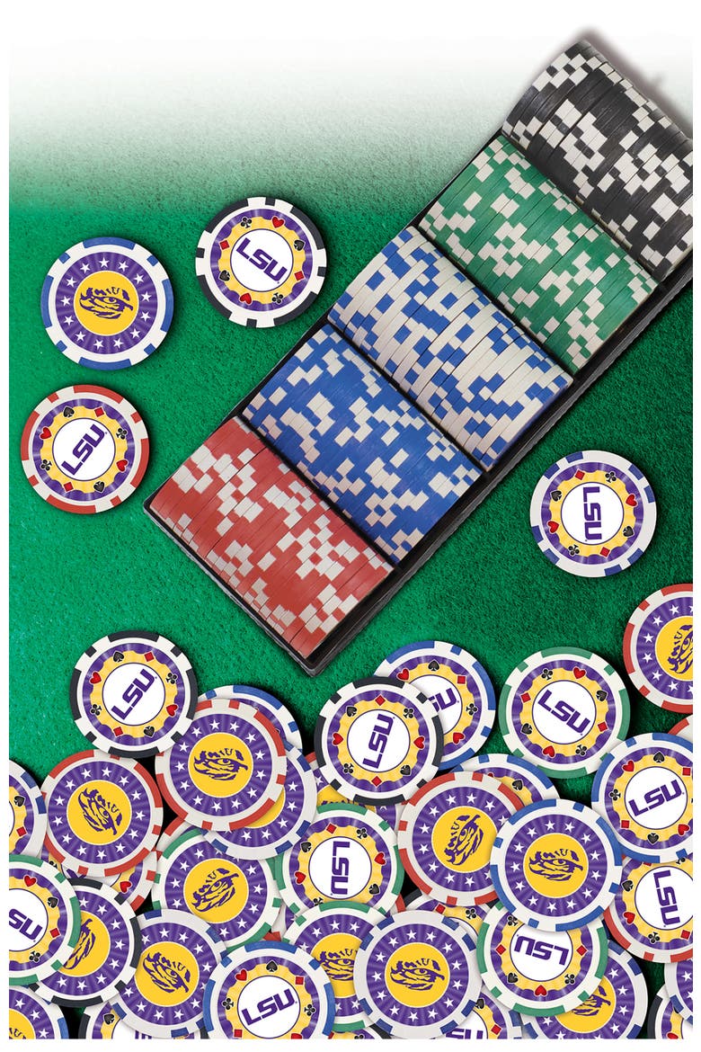 LSU Tigers 100 Piece Poker Chips, Alternate, color, Multicolor