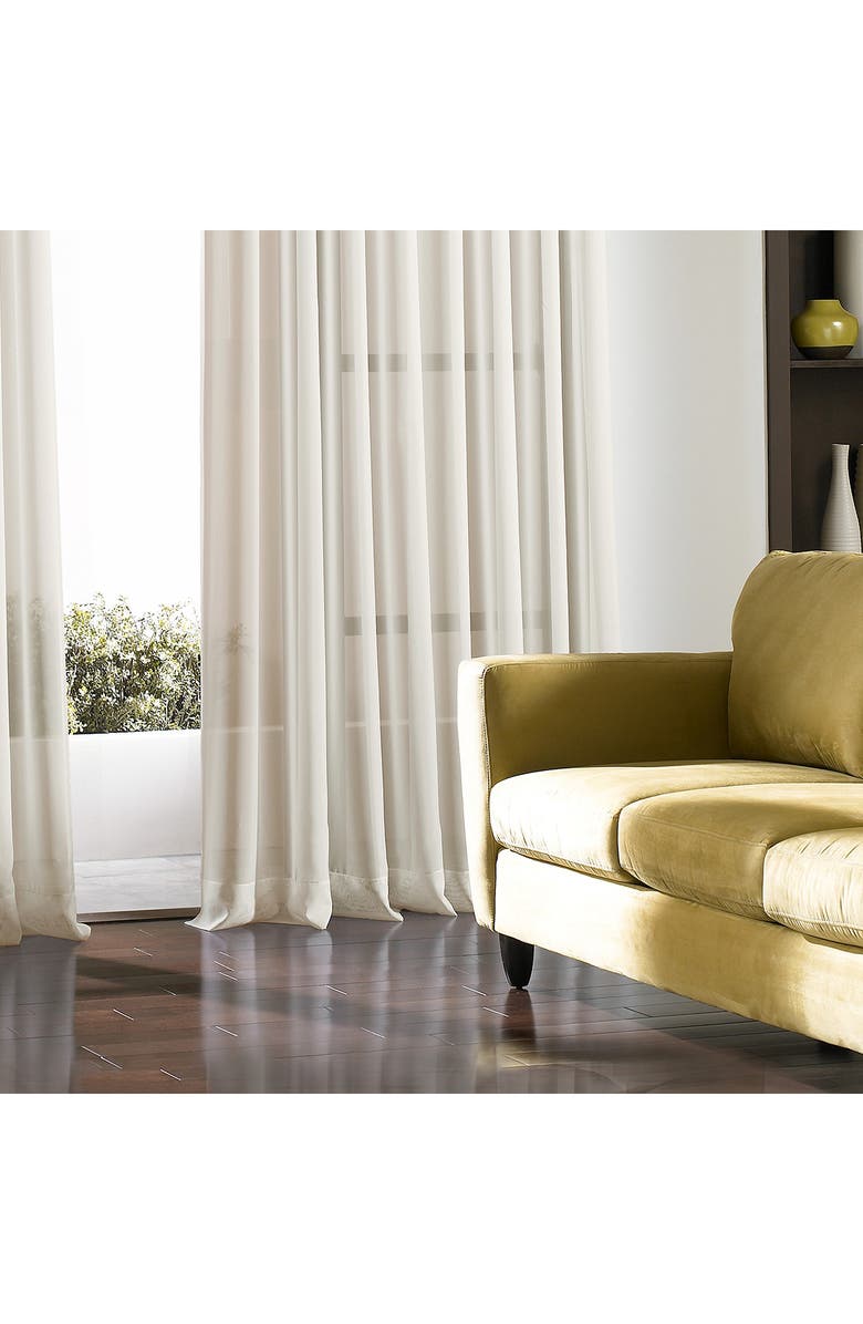 CURTAINWORKS Soho Voile Grommet 108-Inch Curtain Panel, Alternate, color,