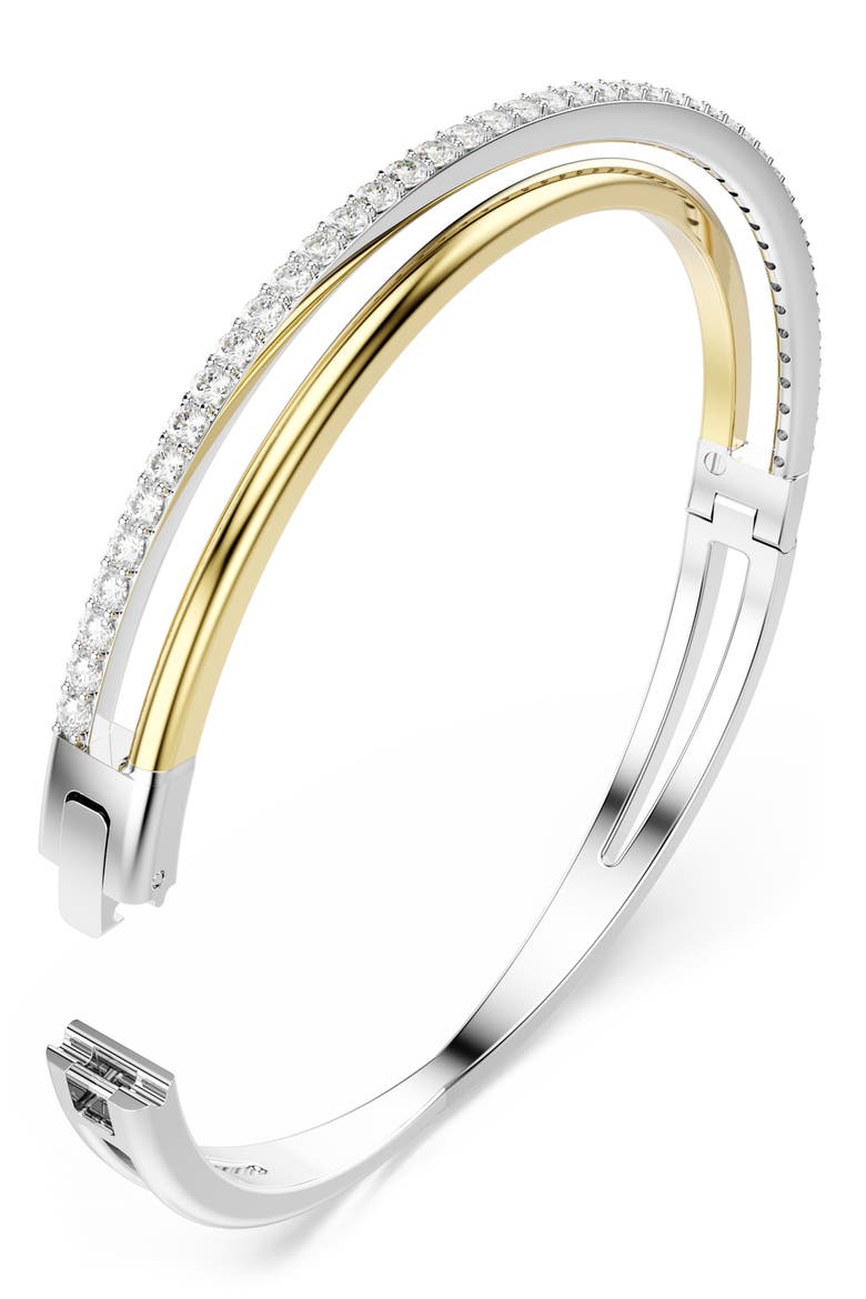 Hyperbola Bangle, Alternate, color, SILVER/ WHITE
