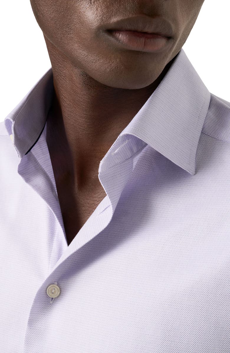 Eton Slim Fit Twill Dress Shirt, Alternate, color, Light Purple