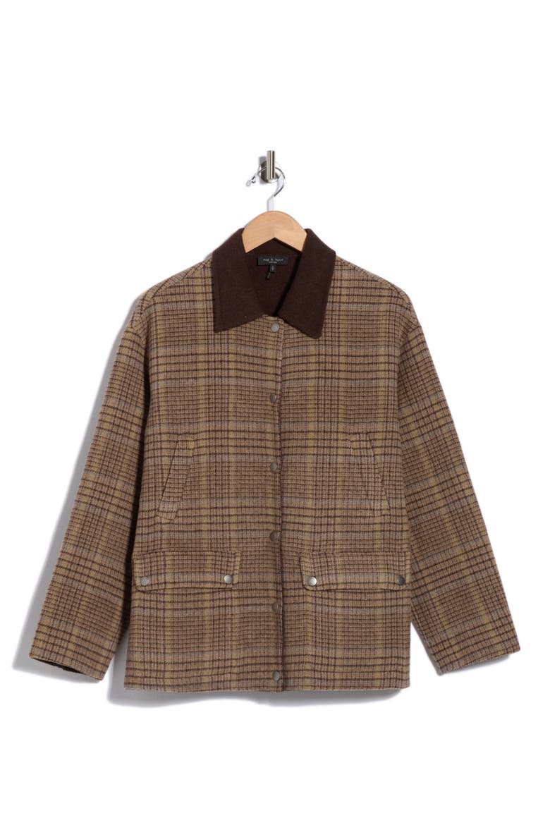 Cassidy Plaid Jacket, Main, color, BROWN PLAID