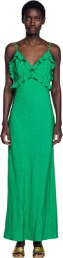 SANDRO Maxi dress with straps