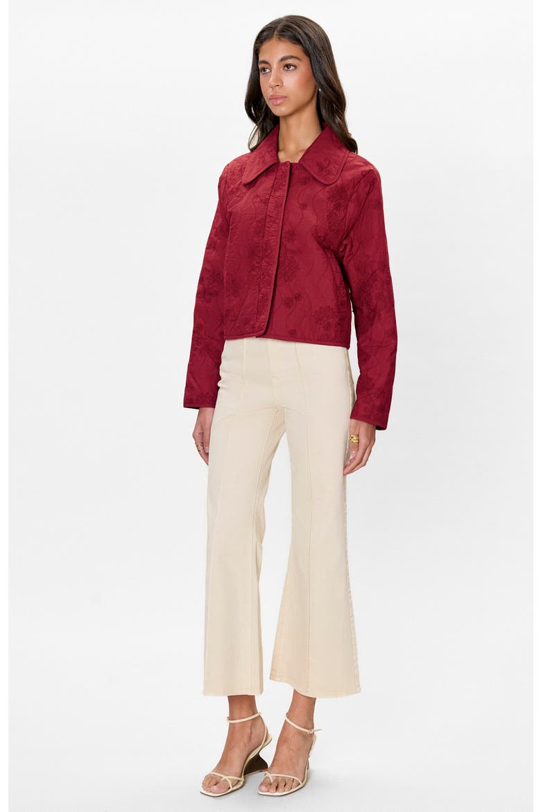 Zuri Quilted Jacket, Alternate, color, Dark Berry