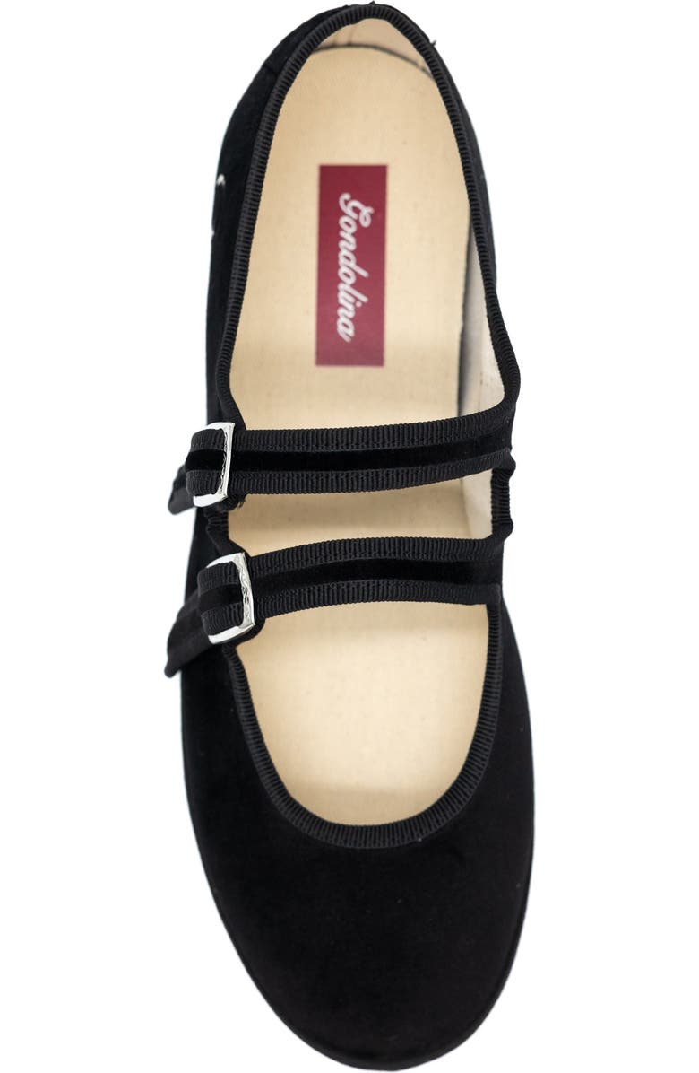 Gondolina Shoes Mary Jane Double Strap Ballet Flats, Alternate, color, Gondola Black