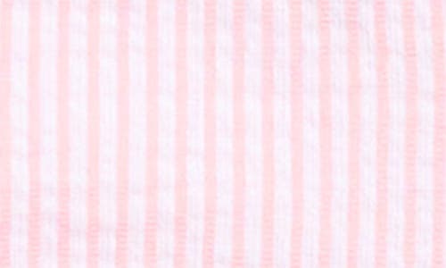 Tommy Hilfiger Stripe Ruffle Top & Shorts Set In Red/pink