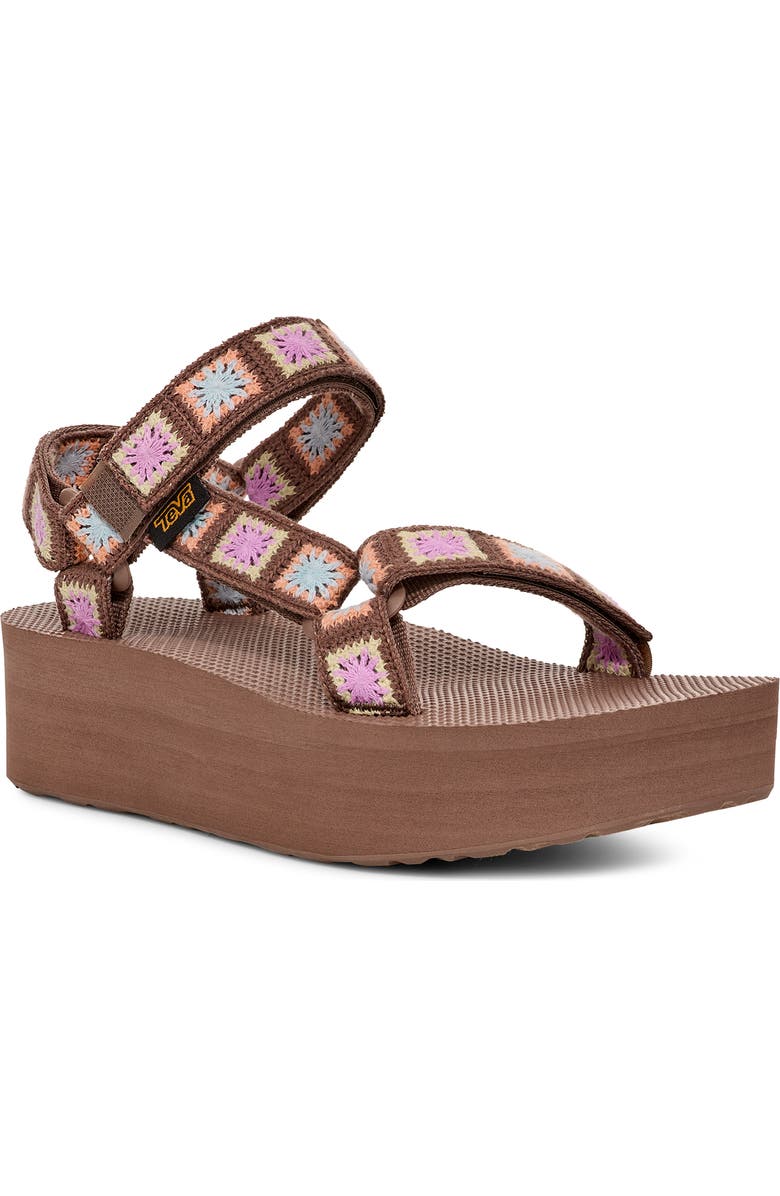 Teva Universal Crochet Flatform Sandal, Main, color, Unwind